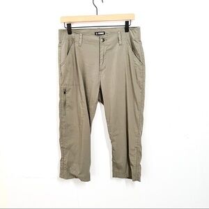 khombu Hiking Pants Size Medium Green Adjustable Crop Ankle